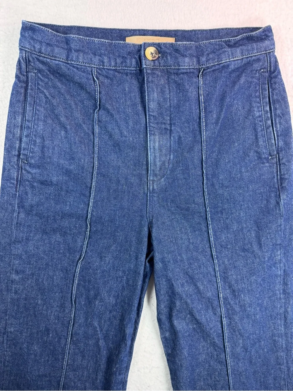 Joe’s Jeans Wide Leg Denim Trouser Pants Women’s 30 Dark Wash Cropped‎